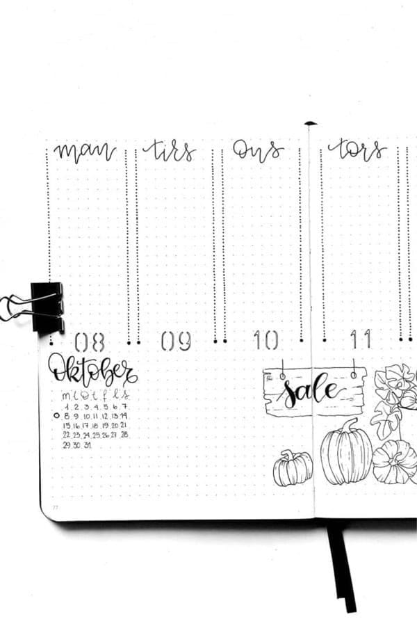 Black & White Fall Spread