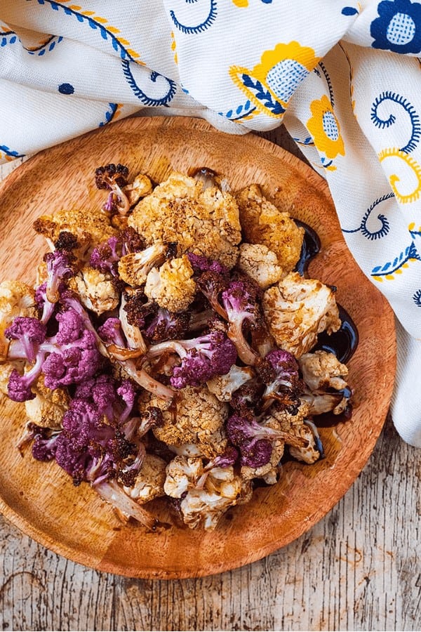 Balsamic and Garlic Roasted Cauliflower