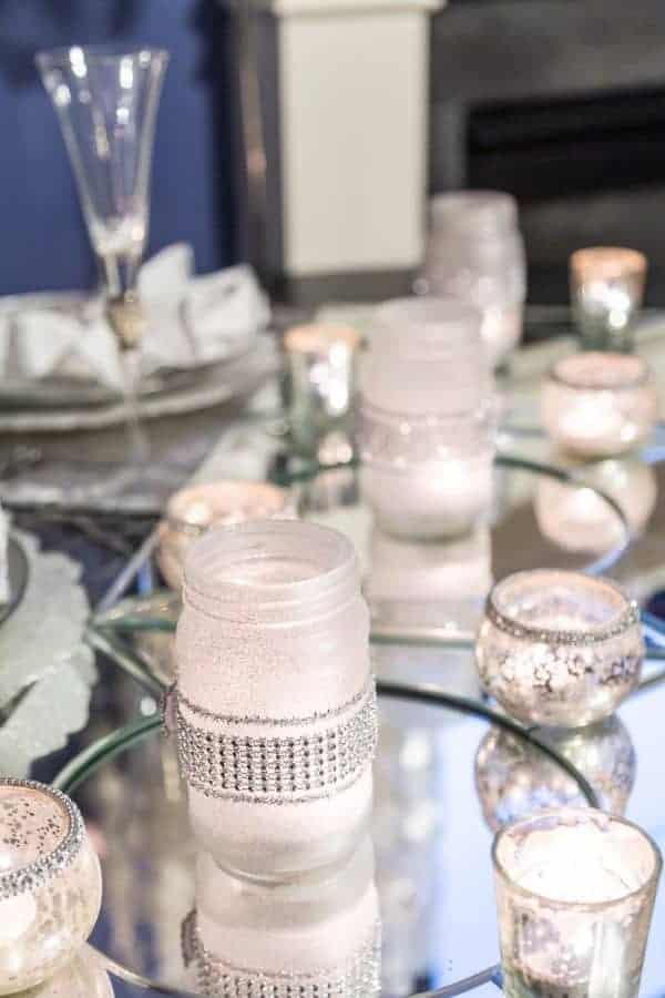 FROSTED GLASS CANDLE HOLDERS