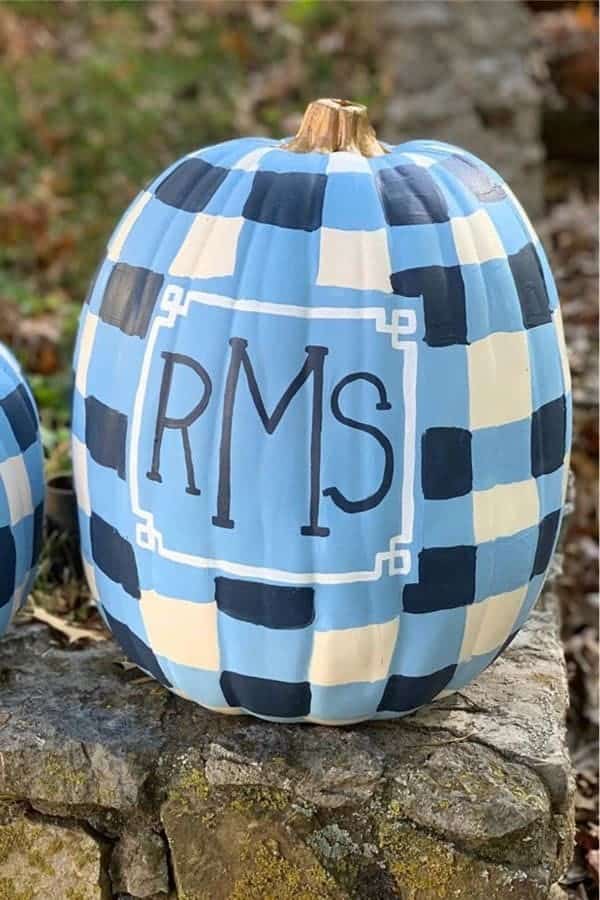 Plaid Painted Pumpkin Inspiration