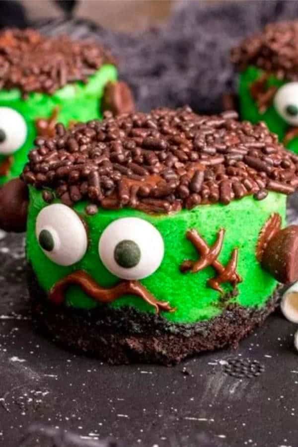 Frankenstein Mini Cheesecakes