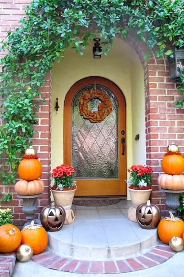 Gold Pumpkin Front Porch