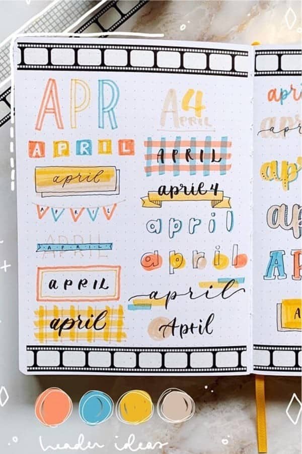 Yellow & Blue Header Spread