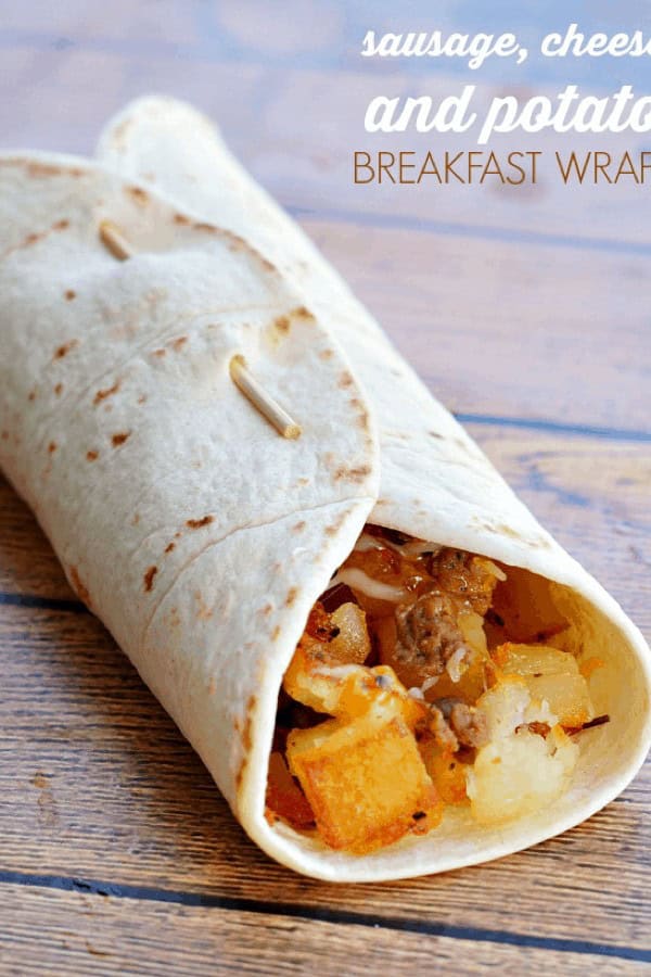 Sausage, Cheese & Potato Breakfast Wraps