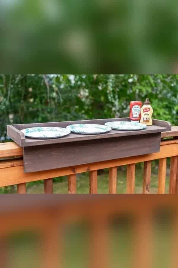 DIY BALCONY RAILING TABLE