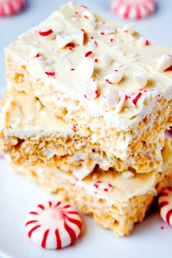 Peppermint Rice Krispie Treats