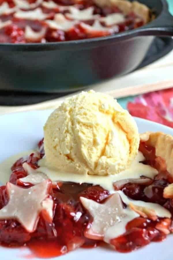 GRILLED CHERRY SKILLET PIE