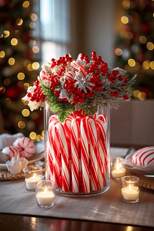 Joyful Candy Cane Centerpiece