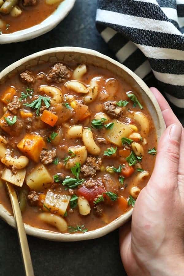 Instant Pot Hamburger Soup