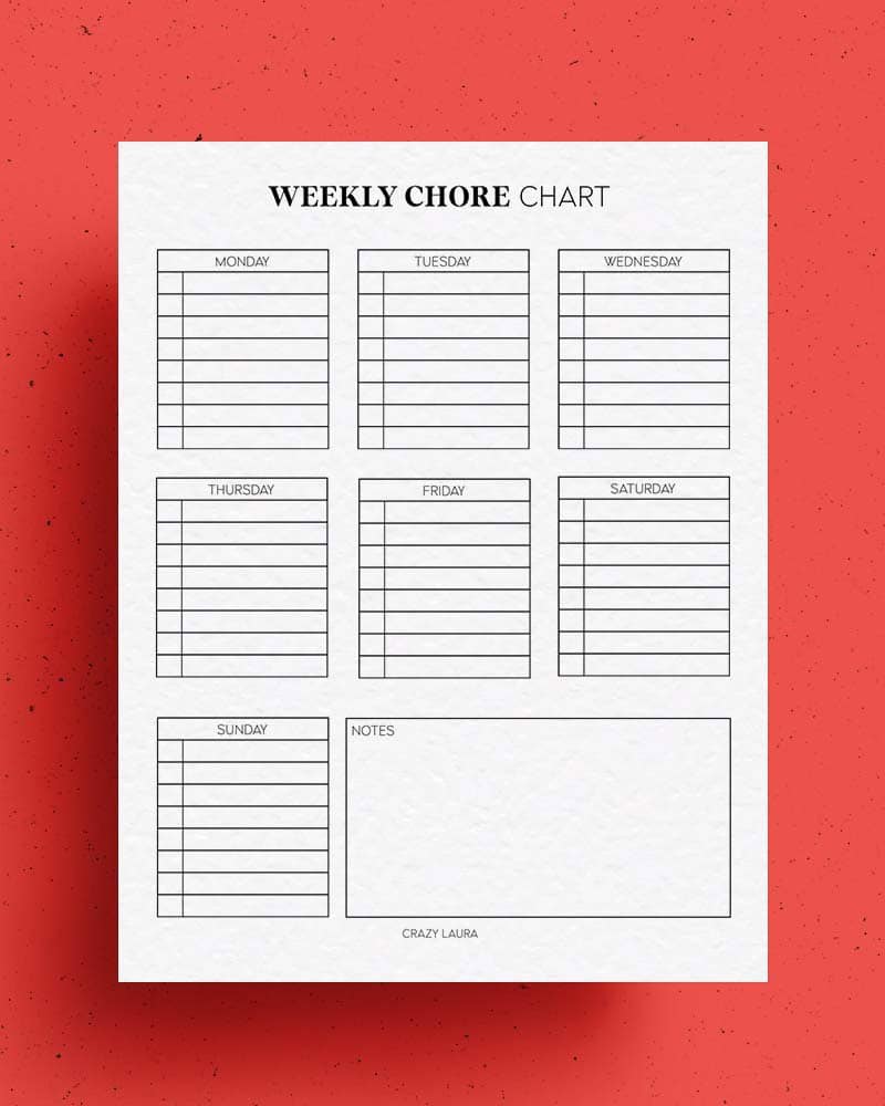 Weekly Chore Chart