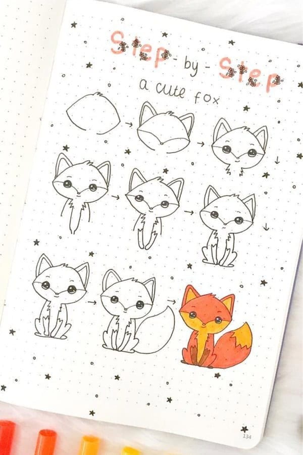 Step By Step Fox Doodle