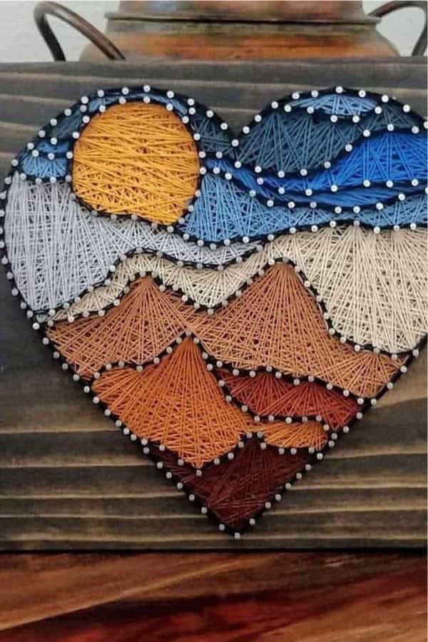 Heart Shaped String Art