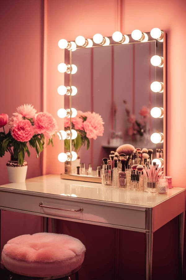 Vanity Mirror With Light Bulbs