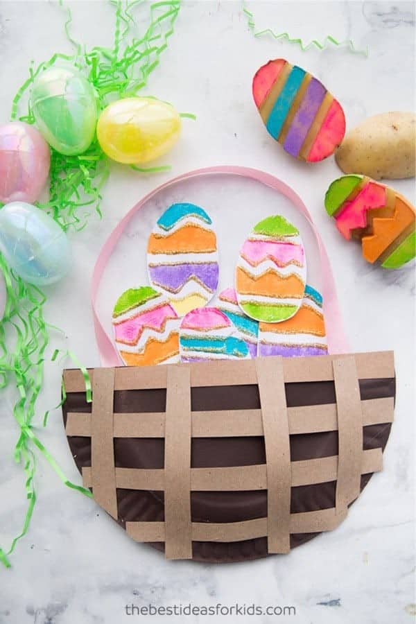 Easter Paper Plate Basket