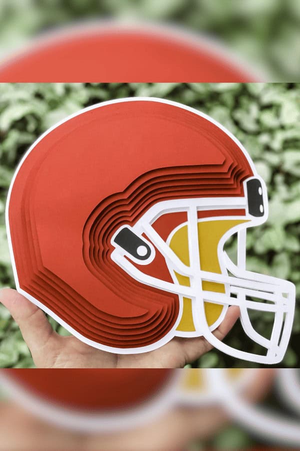 Layered Football Helmet