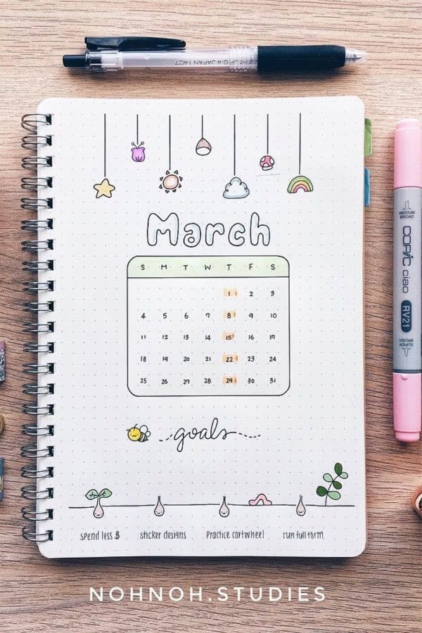 Simple & Cute Monthly Cover