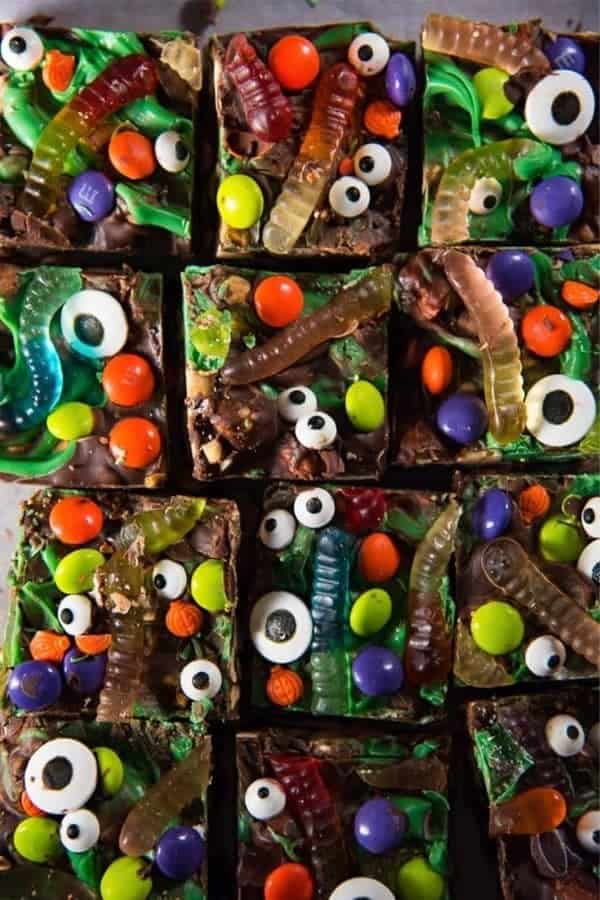 Halloween Rocky Road Slices