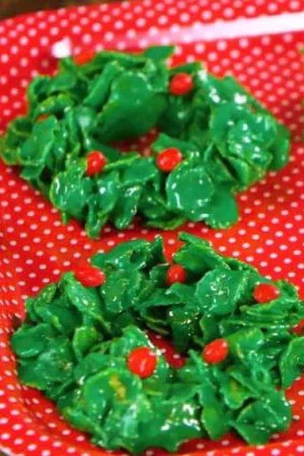 CORNFLAKE WREATHS CHRISTMAS COOKIES