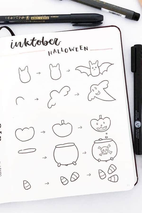 Simple Halloween Doodle Tutorial