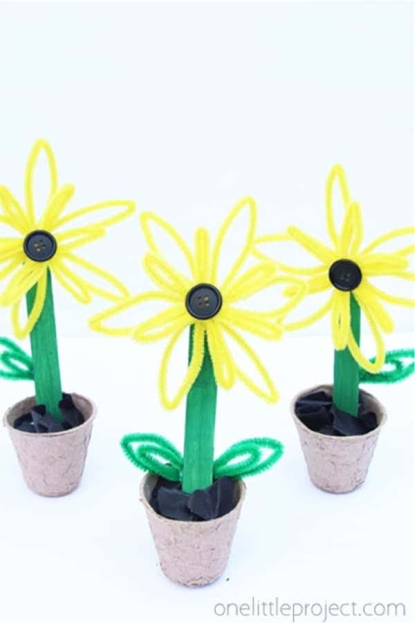 Pipe Cleaner Sunflowers