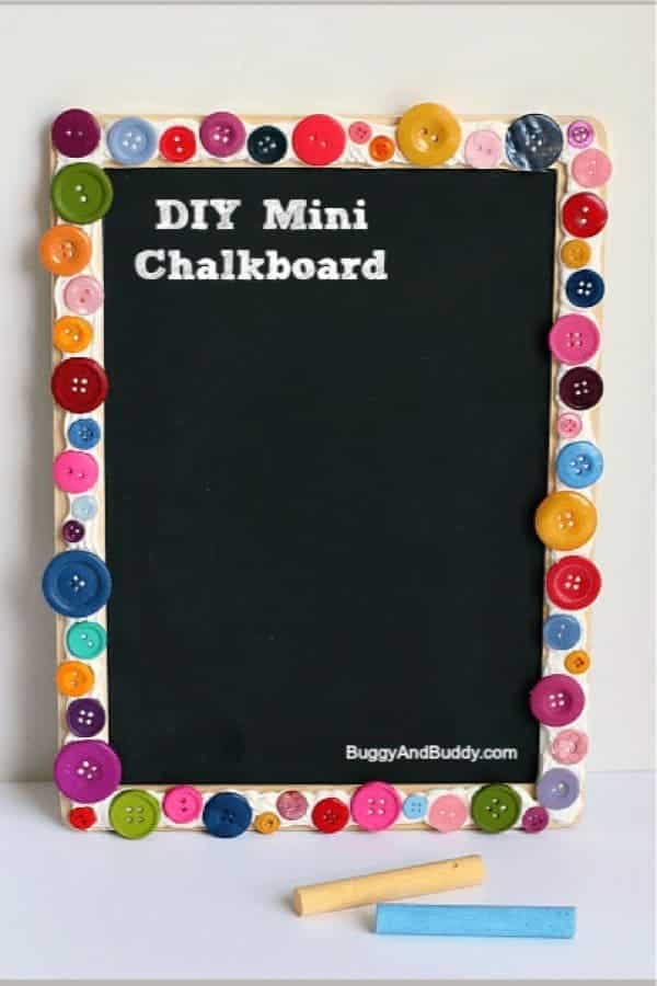 DIY Button Chalkboard for Kids