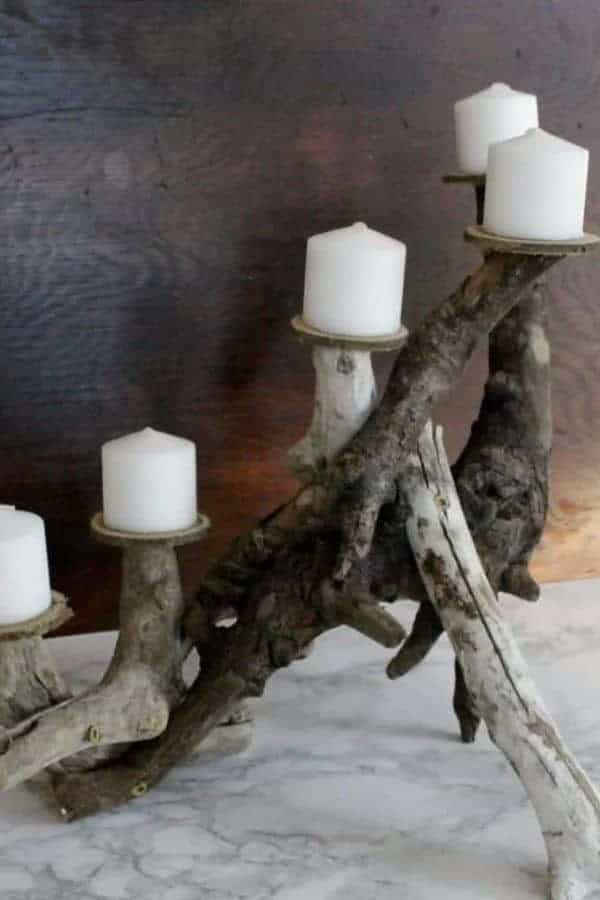 DRIFTWOOD CANDLE CENTERPIECE