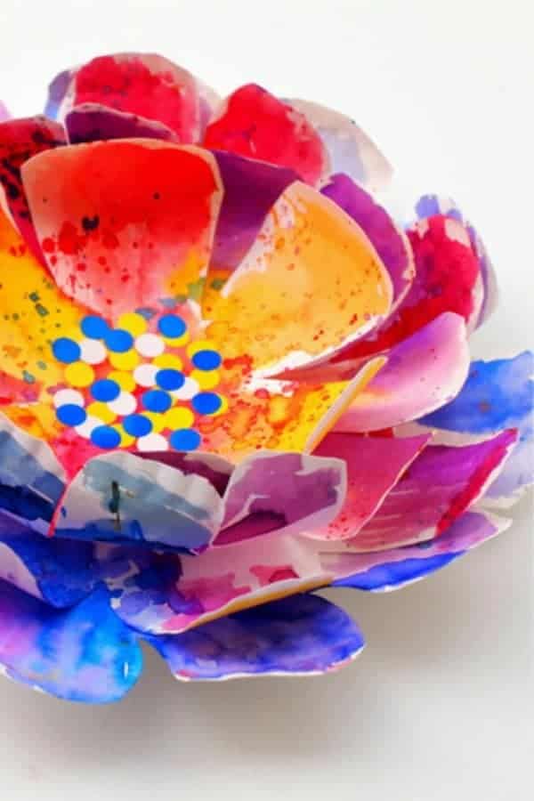 Painted Flower Craft For Kids