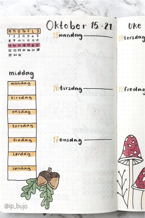 October Weekly Spread