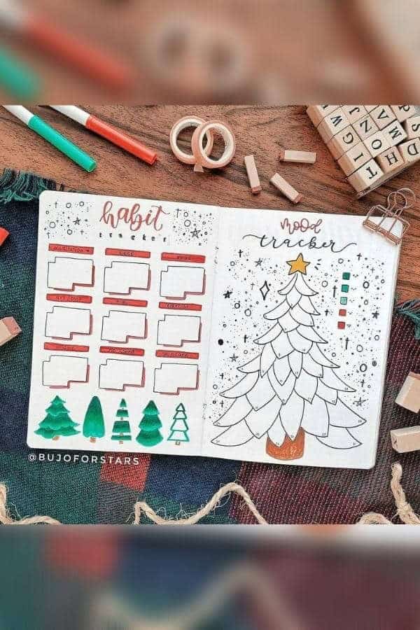 CHRISTMAS TREE HABIT & MOOD TRACKER