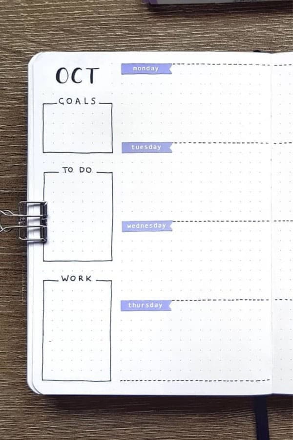 Simple Weekly Layout