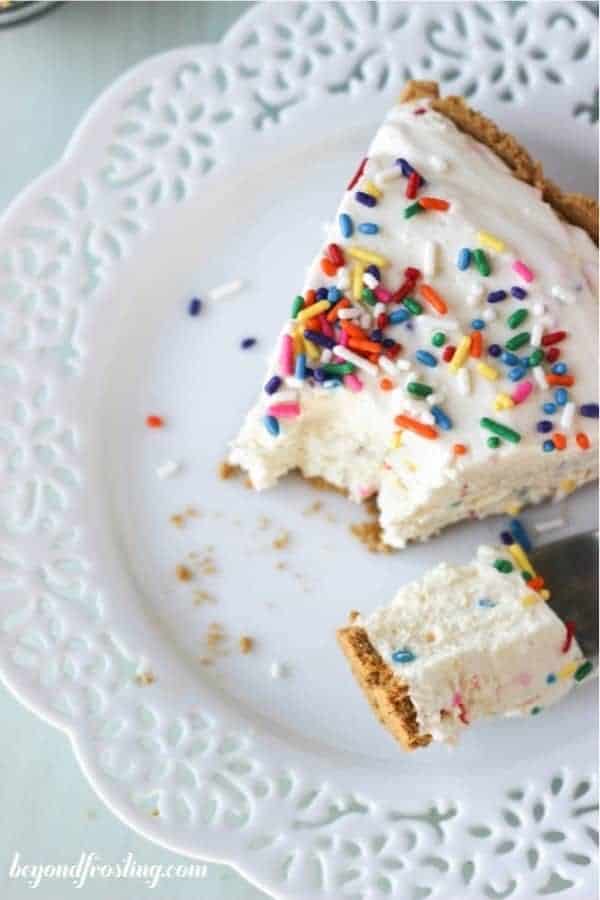 Low-Fat Funfetti Cheesecake Ice Cream Pie