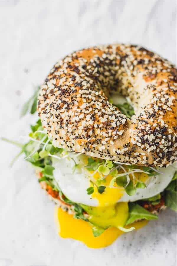 Romesco Breakfast Bagel Sandwich