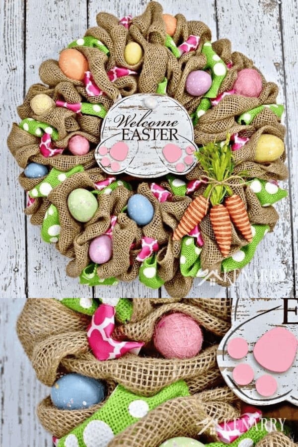 Bunny Burlap Wreath