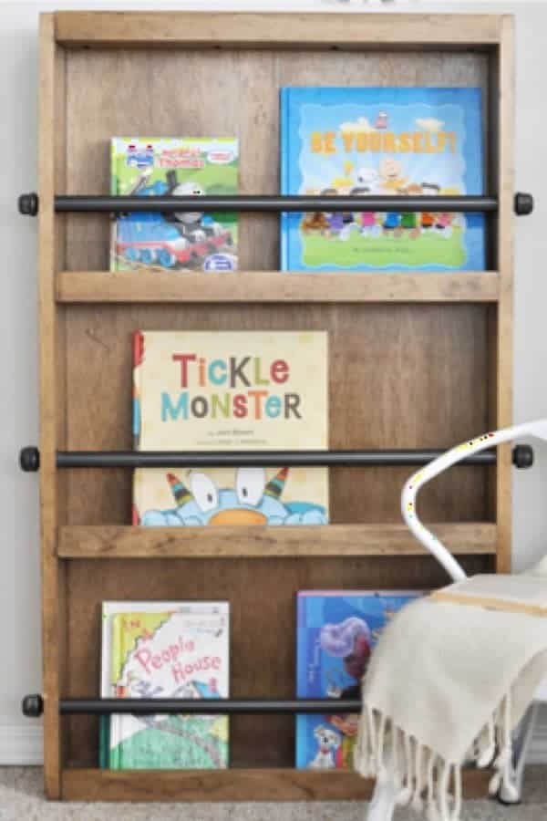 Industrial Kids Bookshelf Free Plans