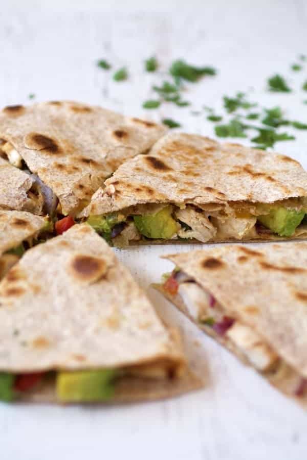 GLUTEN-FREE CHICKEN QUESADILLAS