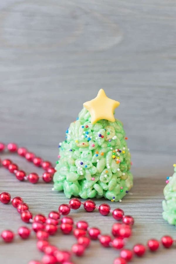 CHRISTMAS TREE RICE CRISPY TREATS