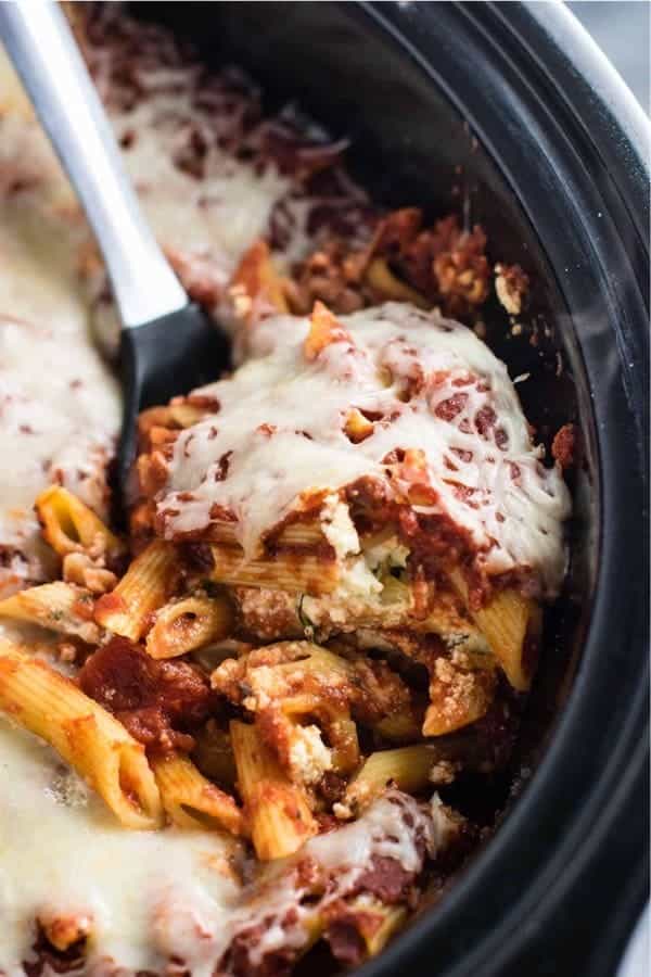 Crock Pot Baked Ziti