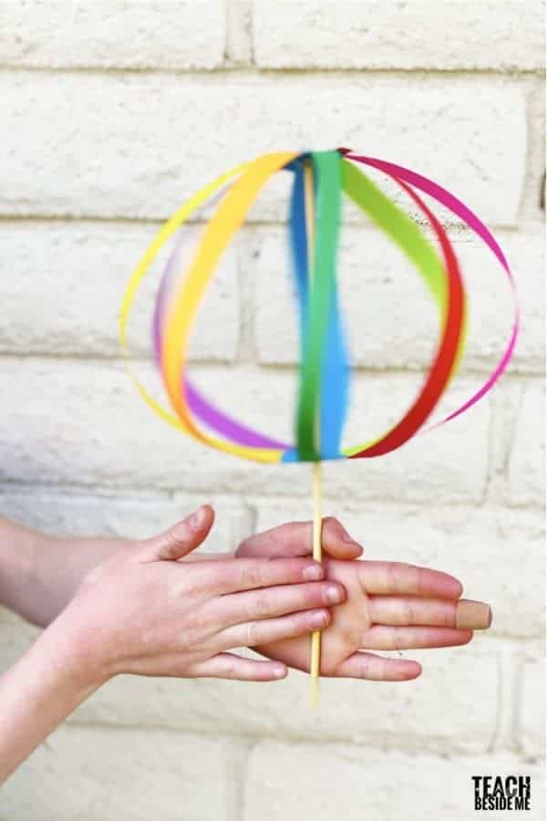 Rainbow Paper Spinner Toy