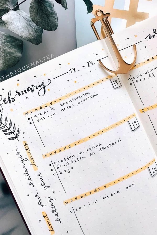 Highlighter February Weekly