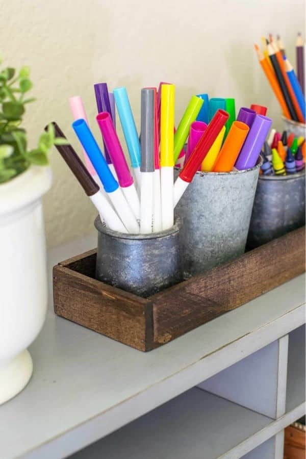 DIY Desk Organizer For School Supplies