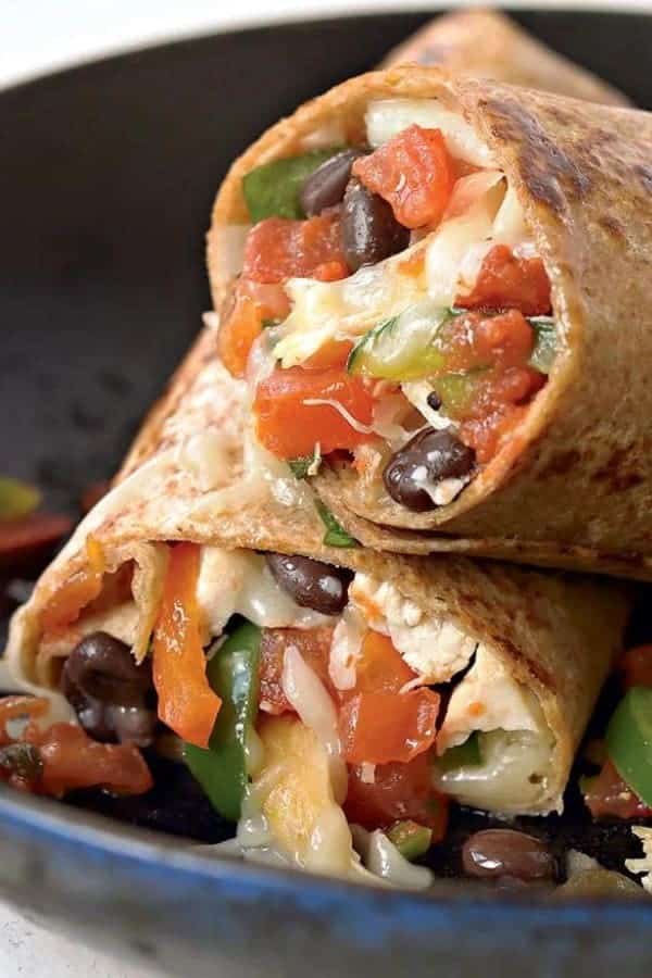 PROTEIN-PACKED CHICKEN FAJITA BURRITO