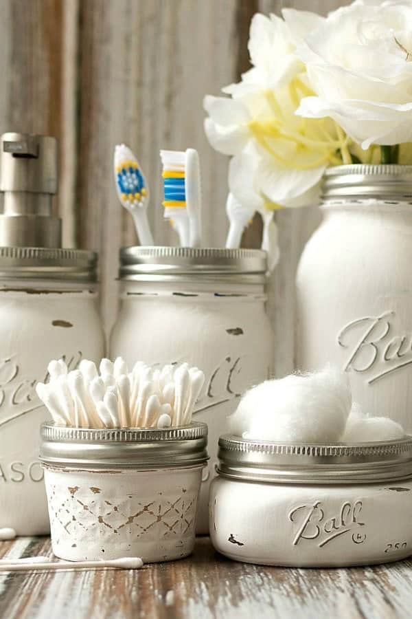 MASON JAR BATHROOM STORAGE & ACCESSORIES