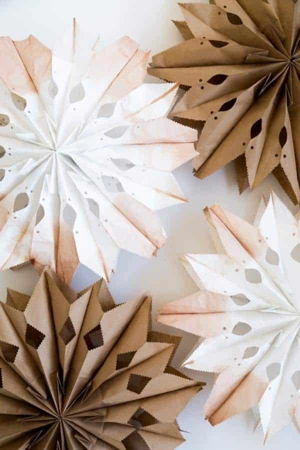 DIY DYE PAPER BAG STARS