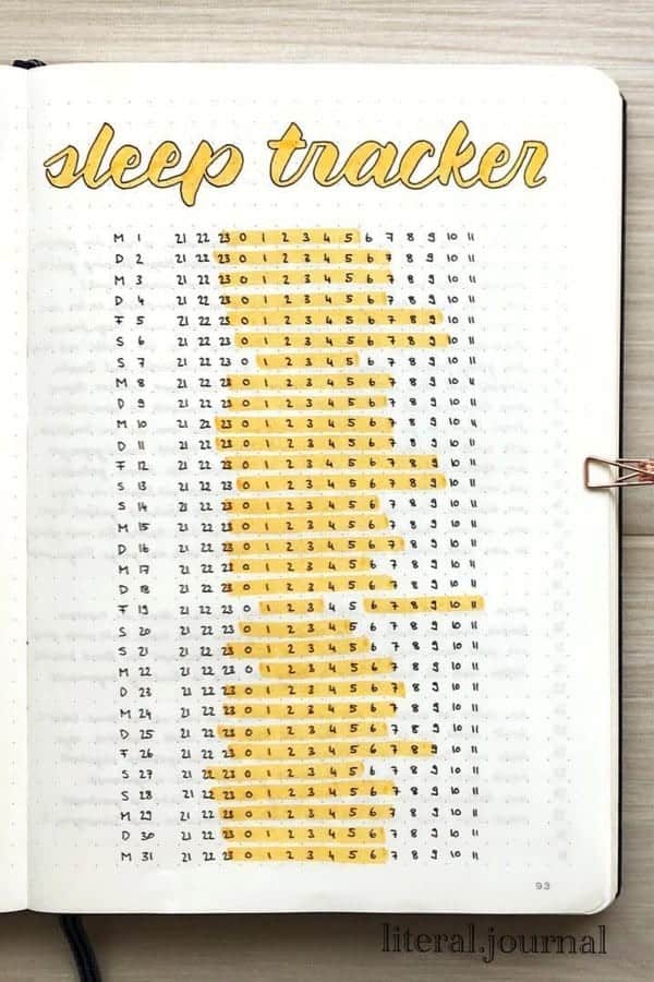 Yellow Sleep tracker