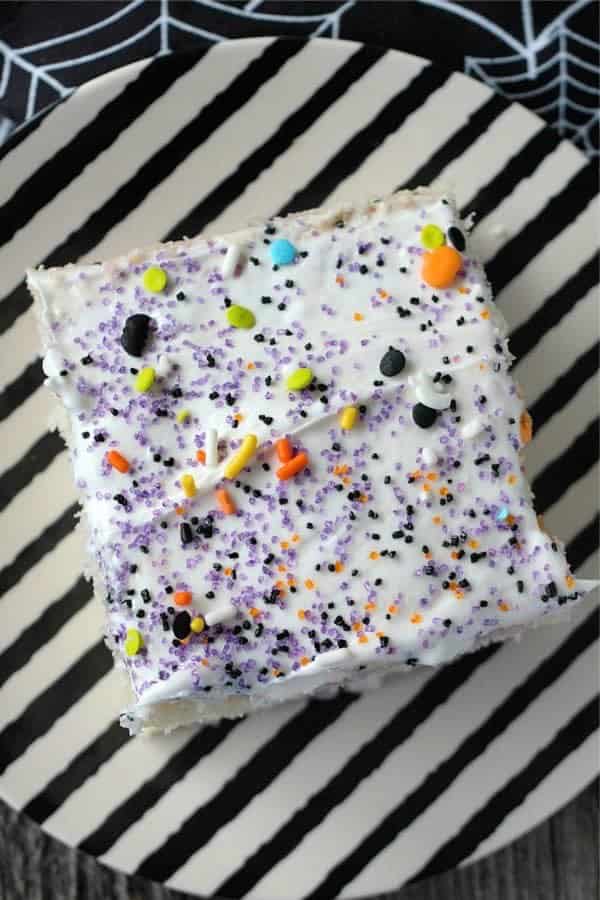 Easy Fruity Halloween Poke Cake