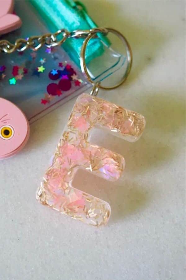 Glitter Resin Keychain