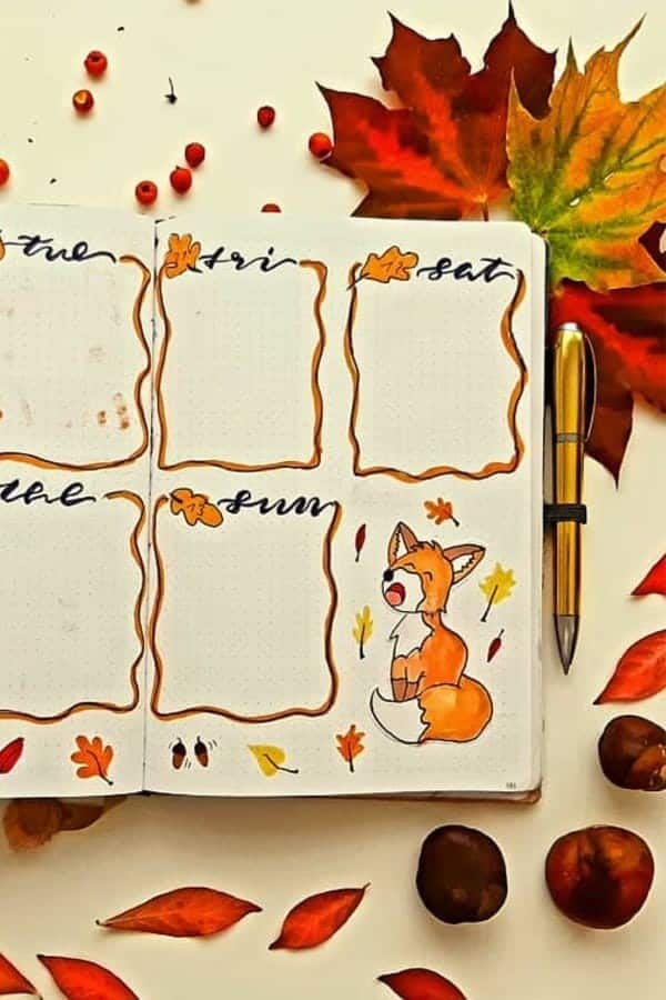 Orange November Weekly Layout