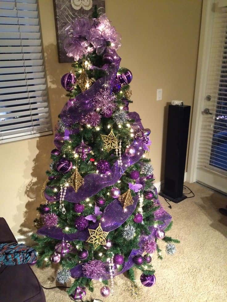 PURPLE & GOLD CHRISTMAS TREE