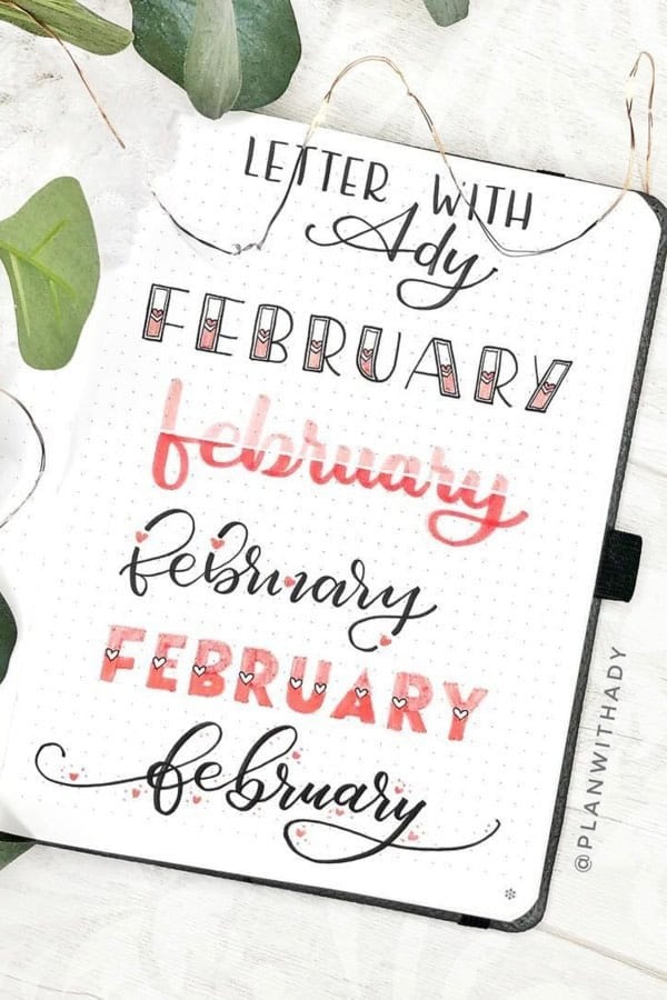 Valentines Day Bujo Headers