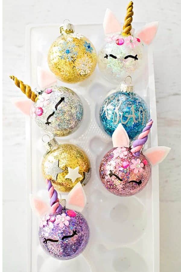 DIY Unicorn Ornaments